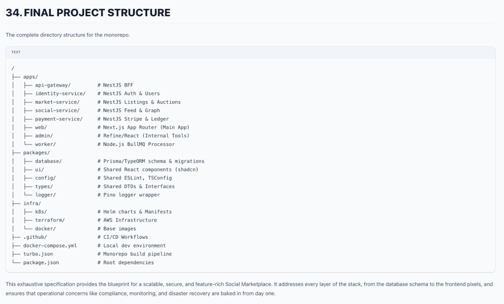 Production-ready code and project structure